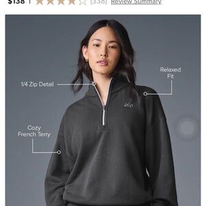 ALO Yoga Black Crew Neck Sweater